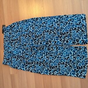 NWT Robert Louis Blue and Black Leaf Print Pants Size XL